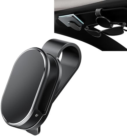 NEWZEROL Brillenhalter für Auto Sonnenblende, Einhändiger Zugriff und Aufbewahrung, Minimalistischer Auto-Brillenclip, Universelles Auto-Innenraum-Zubehör für Die Meisten Brillen und Sonnenbrillen