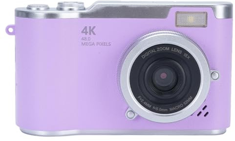 YUEHISY Camera Digitale con 2,4 Flip Screen 18x Zoom, 48MP FHD 1080p Point e Spara Fotocamera per Vlogging per YouTube per YouTube (PURPLE)