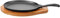 TIDTALEO 1Set Cast Iron Frying Pan Non Stick Skillet with Wooden Base for Induction and Gas Stoves for Eggs Steak