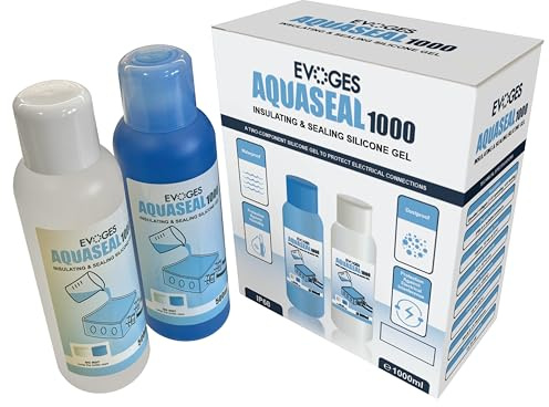 Evoges Waterproof Electrical Insulating Sealing Gel, 1000ml, 2-Part, IP68, Re-Enterable Gel, AquaSeal1000