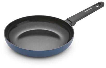 Morphy Richards Frying Pan, Recycled Aluminium, 24cm, Non Stick Ceramic Coating, Soft Touch Handles, Oven Safe Up to 180c, Suitable for All Hobs, Blue, 853252