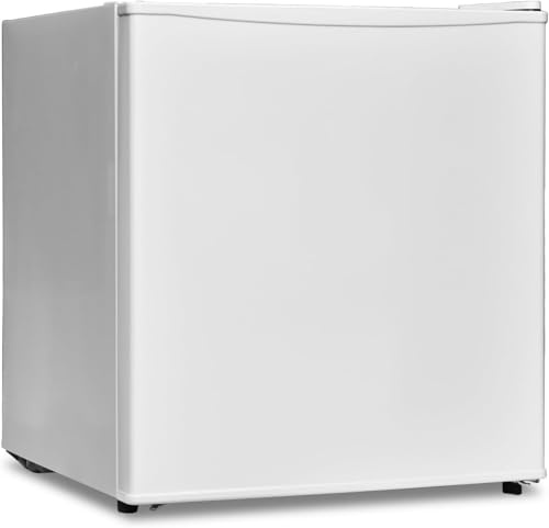 SMETA 48L Mini Kühlschrank, Klein Kühlschrank mit Gefrierfach, 230V Leise Tischkühlschrank, Camping, Schlafzimmer & Hotel mit Umkehrbarer 6-Stufen Thermostat