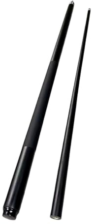 Fenteer Queue de Billard Queue de Billard en Bois Queue de Billard Deux Sections Queue de Billard 10mm Pointe Poignée Antidérapante en Fibre de Verre Adaptée, Noir