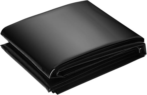 EPDM-Teichfolie, 4,57x6,09m EPDM-Teichbahn, schwarze Folie 1,14mm stark, flexible Teichfolie, Baufolie extra stark, Pool-Unterlage, Teichauskleidung, langlebig und einfach zu schneiden, für Fisch- ode