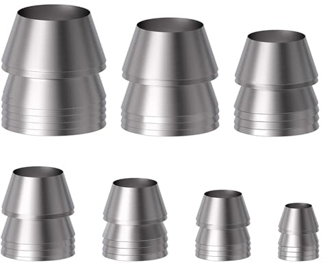 Metallkeil für Hammerstiel, 2,2x2x2 CM Eisen, Silber | Holzstiele, Fein Poliert, ohne Grat, Glatte Fläche, 8 bis 19mm Größen, 7 Stück