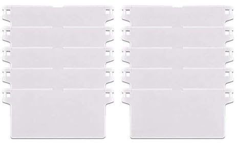 10pcs Vertical Blind Bottom Weights, Replacement Slats for 89mm 127mm Blinds, White Plastic End Caps to Keep Blinds Straight, Home Office Window Repair Parts