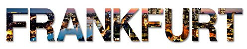 Eurographics Art Words AW-DT74056, 3D Buchstaben FRANKFURT, Wandtattoo, bunt, 60 x 25 x 1,4 cm