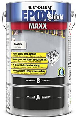 RUST-OLEUM 5381.5 Epoxy shield Maxx, 5342.5, Water Based Industrial Floor Coating With Ultimate Adhesion, Light grey-RAL 7035