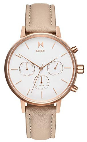 Mvmt Women's Nova Crux FC01-RGNU Rose-Gold Leather Japanese Quartz Fashion Watch