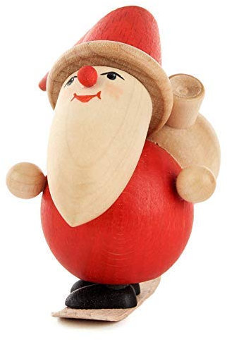 Rudolphs Schatzkiste Miniatur Weihnachtsmann Snowboardfahrer H=9cm NEU Holzfigur Holzminiatur Sammelfigur
