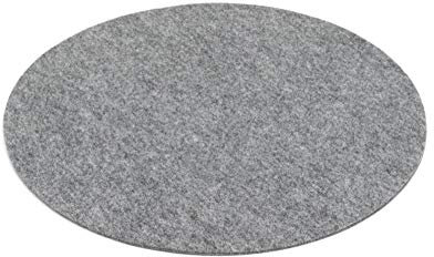 Rob&Raf Platzset Filz Tischset 2er Set (Auswahl Farbe) Waschbar Rund Ø40cm Premium Design Unterlage (Grau)