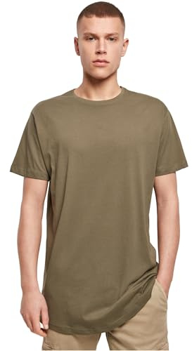 Build Your Brand Herren Shaped Long Tee T-Shirt, Größen S - 5XL