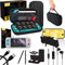Orzly Kit Accessori per Nintendo Switch Lite - Include: Custodia e Pellicola Protettiva Switch Lite, Grip Case Cover, Cavo USB, Cuffie, e Altri Accessori Switch Lite [Nero]
