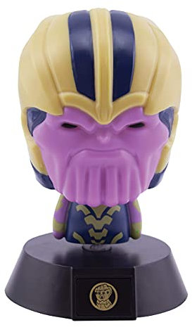 Avengers: Endgame Mini Leuchte Icon Light Thanos lila/goldfarben, bedruckt, aus Kunststoff, in Geschenkverpackung.