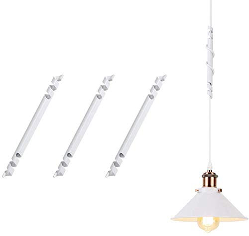 FSLIVING 3-Pack Iron Art Cord Adjuster White Color Cable Management Accessorie for Pendant Light Chandelier