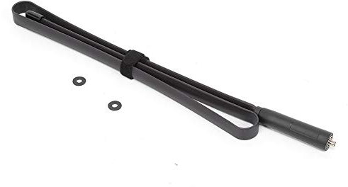 ASHATA Walkie Talkie-Antenne, Faltbare Dualband-UKW/UHF-SMA-F-Funkantenne High Gain Soft Whip Faltbare CS-Taktikantenne für das Zweiwege-Funkgerät