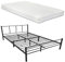 [en.casa] Metallbett Laos 160 x 200 cm Doppelbett mit Kaltschaum-Matratze ÖKO-Tex Standard 100 Bett aus Stahl Gästebett Schwarz
