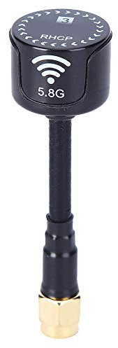 Antenne, 5,8 GHz 3dBi RHCP High Gain Antenne für Racing Drone RC Teile Zubehör (Schwarzes RP‑SMA Innenloch)