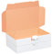 smiley pack 50 Maxibriefkartons 240 x 160 x 45 mm weiß (50 Stück) DIN A5 Maxibrief Versandkarton für DHL DPD GLS Hermes Warensendung Büchersendung mit Steckverschluss