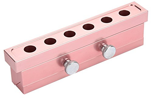 DIY Lippenstift Form aus Aluminiumlegierung, Roségold, Halterung für Lippenbalsam, Werkzeug für Lippenbalsam, Werkzeug für Lippenbalsam mit doppeltem Verwendungszweck(6-Loch-Form für Lippenstift)