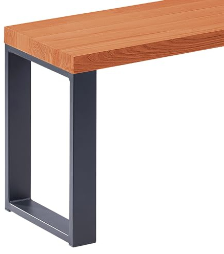 LAMO Manufaktur Sitzbank Esszimmer Holzbank 30x120x47 cm, Möbelfüße Simple Anthrazit/Dunkel, LSB-01-A-004-120-7016S