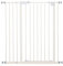 PawHut Barrera de Seguridad para Puertas y Escaleras Barrera para Perros Mascotas con Cierre Automático Extensión 17,5 cm Metal 74-80/91,5-97,5x104,1 cm Blanco