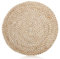 CABLEPELADO Mantel Individual Redondo Mimbre Trenzado, Salvamantel, Bajoplato de Mimbre, Mantel Redondo de Mimbre, Apto para hogar, restaurantes, cafeterías, Diámetro 25 cm