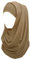 Lina & Lily Bubble Chiffon Damen Muslim Hijab Kopftuch Schal Turban, Stoff Leicht Undurchsichtig (Khaki)