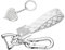 BLINGOOSE Glitzer Schlüsselanhänger Auto Zubehör für Frauen Männer Schlüsselring Lanyard Karabiner D-Ring TPU Strasssteine für VW BMW Skoda Car Key