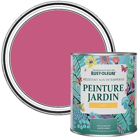 Rust-Oleum Pink Mould Resistant Garden Paint in Matt Finish - Raspberry Ripple 750ml