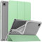 MoKo Funda Compatible con Samsung Galaxy Tab A7 Lite 8.7-Inch 2021 Tableta(SM-T227/SM-T225/SM-T220),Cubierta Protectora Plegable Delgada TPU Trasera Transparente con Soporte Triple, Verde