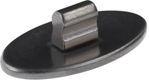 1 Paar Titan Nasenpad (allergiefrei) zum Klicken Oval in 13mm in Titan