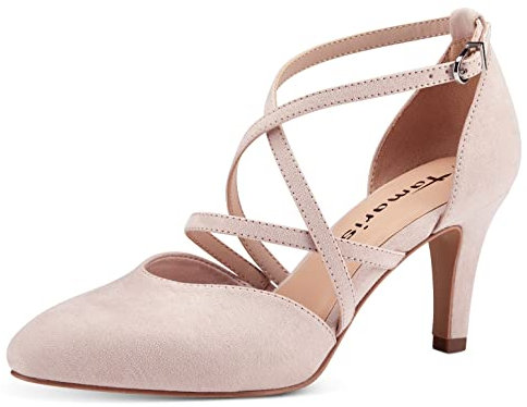 Tamaris Damen 1-1-24404-20 Pump with Strap, Powder, 39 EU