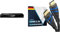 Panasonic DP-UB824EGK UHD Blu-ray Player (4K Blu-ray Disc, 4K VoD, 2X HDMI, USB, 7.1 Analog-Ausgänge) & KabelDirekt – 2 m – 8K HDMI 2.1 Ultra High Speed HDMI Kabel, Zertifiziert (blau/schwarz)
