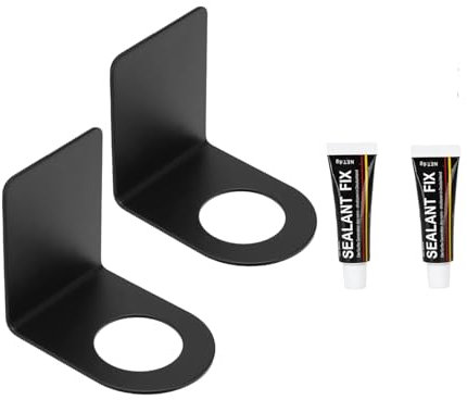 2Pcs Wall Mount Soap Dispenser, Soap Bottle Dispenser Holder Wall Mounted Matte Black Pump Bottle Holder Stainless Steel Hanging Rack