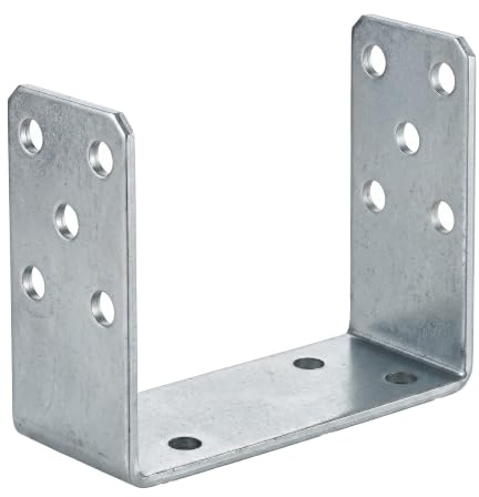 Aqbau U-Pfostenträger 160 mm zum Aufschrauben, Pfostenanker 4 mm | Balkenschuh, Bodenanker, Holzpfosten, Betonmontage, Zaunbau, Pergola, Terrasse, Sichtschutz