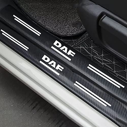 Leenax Enterprises 4 Stück Carbon EinstiegsleistenSchutz Aufkleber,für DAF XF 95 105 CF LF Kratzfest rutschfeste Anti-Kratz Styling SzubehöR