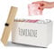 Bliss by Home Tamponhalter Aufbewahrung für Badezimmer, weibliche Holzbehälterbox, Frauen-Produkt-Organizer, Bauernhaus-Dekor, Pad-Aufbewahrungsbehälter, rustikales Zubehör (weiß)
