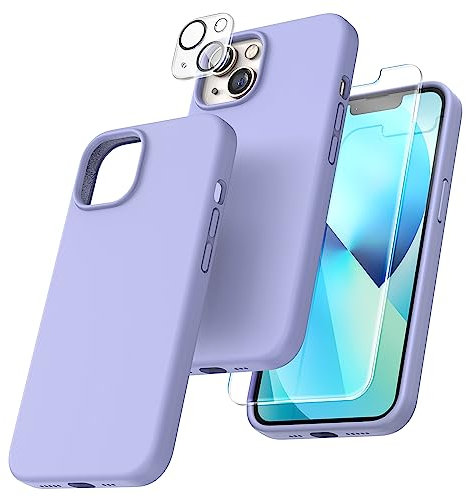 TOCOL für iPhone 13 Hülle Silikon, Stoßfest Anti-Rutsch Anti-Fingerabdruck Kratzfest Handyhülle für iPhone 13 Case, Lila