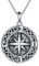 VONALA Kompass Halskette 925 Sterling Silber Anhänger Kette Keltischer Knoten Schmuck Inspirational Freundschaft Graduation Travel Geschenke für Herren Männer Jungen