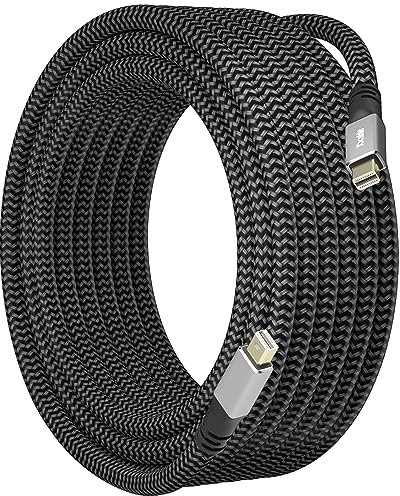4K Mini DisplayPort to Mini DP Cable 20FT, Gold-Plated Plugs, Nylon Braided, 4K@60Hz