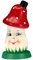 Kaladia - Rauchmann/Räucherfigur aus Holz - Motiv: Mini Räucherpilz - für Räucherkerzen Größe S - ca. 8 cm