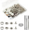 Basicon 24 Sets Druckknöpfe Set, Φ17mm Messing Kupfer Metall Bronze Kleidung Druckknöpfe Mit Fixierwerkzeug Kit Für Leder Jeans Jacke Brieftasche Handtasche, Silber