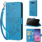 Coque pour Samsung Galaxy S10 Étui, Premium Cuir Housse Antichoc Portefeuille Étui Compatible Samsung Galaxy S10 Bleu