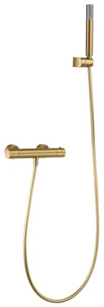 IMEX BTM039-5OC MONZA Kit Ducha Termostatico Oro Cepillado