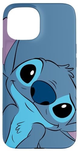 iPhone 15 Disney Lilo and Stitch Cute Stitch Face Slate Gray Case