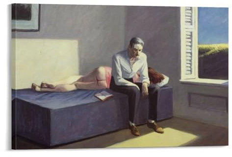 XINDIMAMA Kunstdruck auf Leinwand, Motiv: Excursion Into Philosophy von Edward Hopper, modernes Familiendekor, Poster, 12 Stück