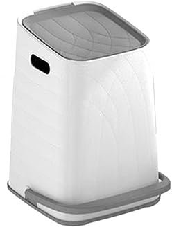 HASMI Poubelle Salle de Bain Poubelle à pédale avec Couvercle carré en Cuir Grain Salon Chambre Salle d'étude Bureau, Plastique, 8L/12L Poubelle rectangulaire (Color : D, Size : 12L)