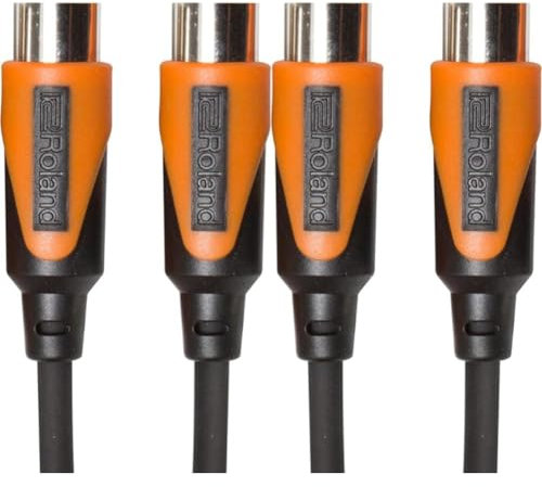 Roland Black-Serie MIDI-Kabel, Länge: 3m – RMIDI-B10 (Packung mit 2)