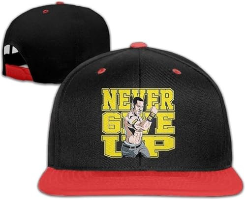 Unisex John Cena Logo Never Give Up Hit Color Hip-Hop Baseball Caps Hats Red